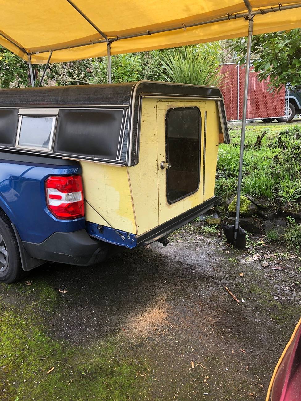Ford Maverick Flated Air-Topper Bed Canopy Installed IMG_0943