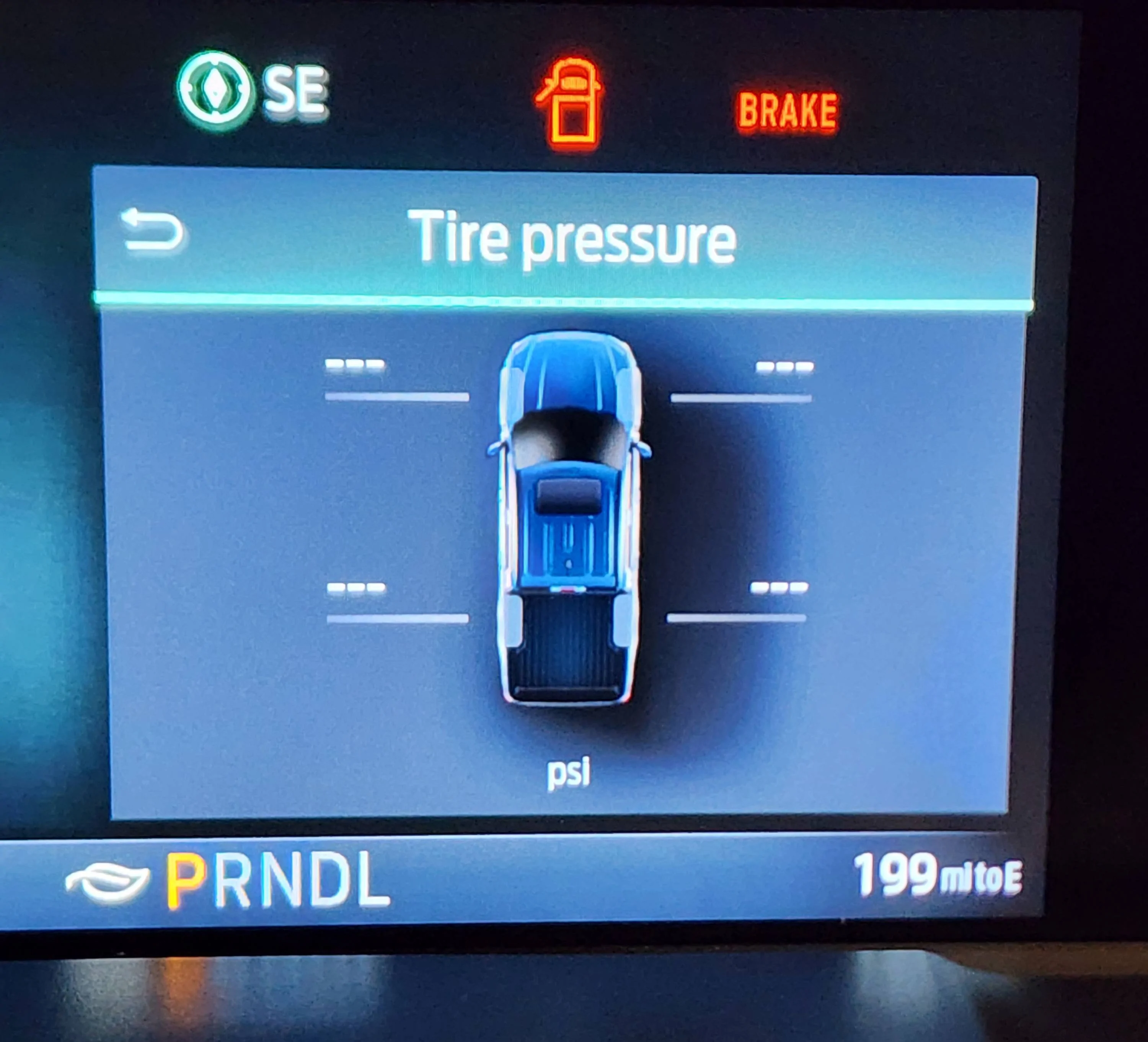 Ford Maverick Tire pressure sensors not working. 1000010455