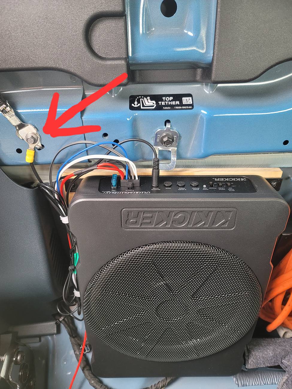 Ford Maverick Grounding locations for powered sub and Kicker Key amp 20250402_111527