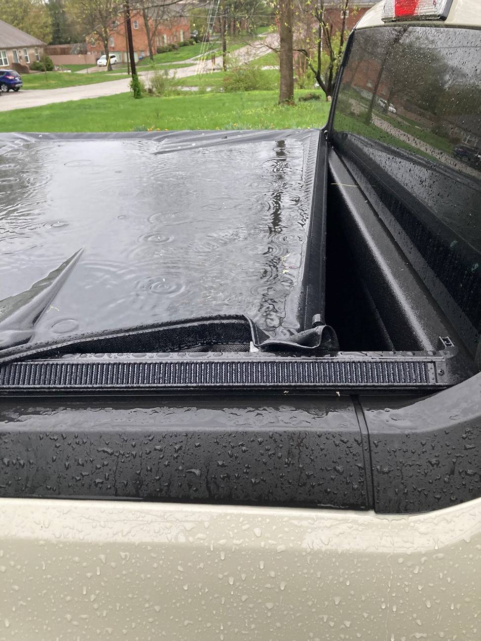 Ford Maverick Truxedo Soft Roll-up Tonneau Holds Water WAY Too Much IMG_0598