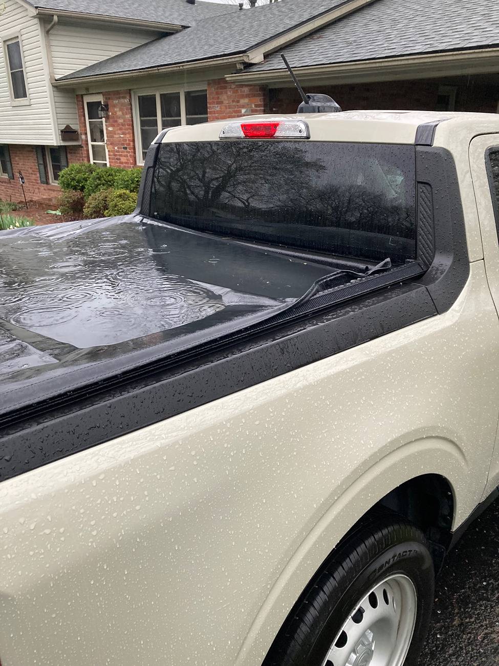 Ford Maverick Truxedo Soft Roll-up Tonneau Holds Water WAY Too Much IMG_0599