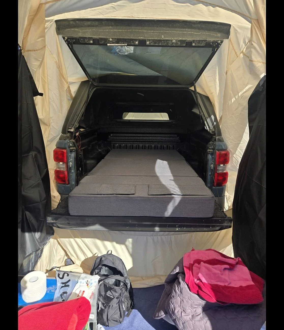 Ford Maverick Flated Air-Topper Bed Canopy Installed Screenshot_20250405_135212_WhatsA