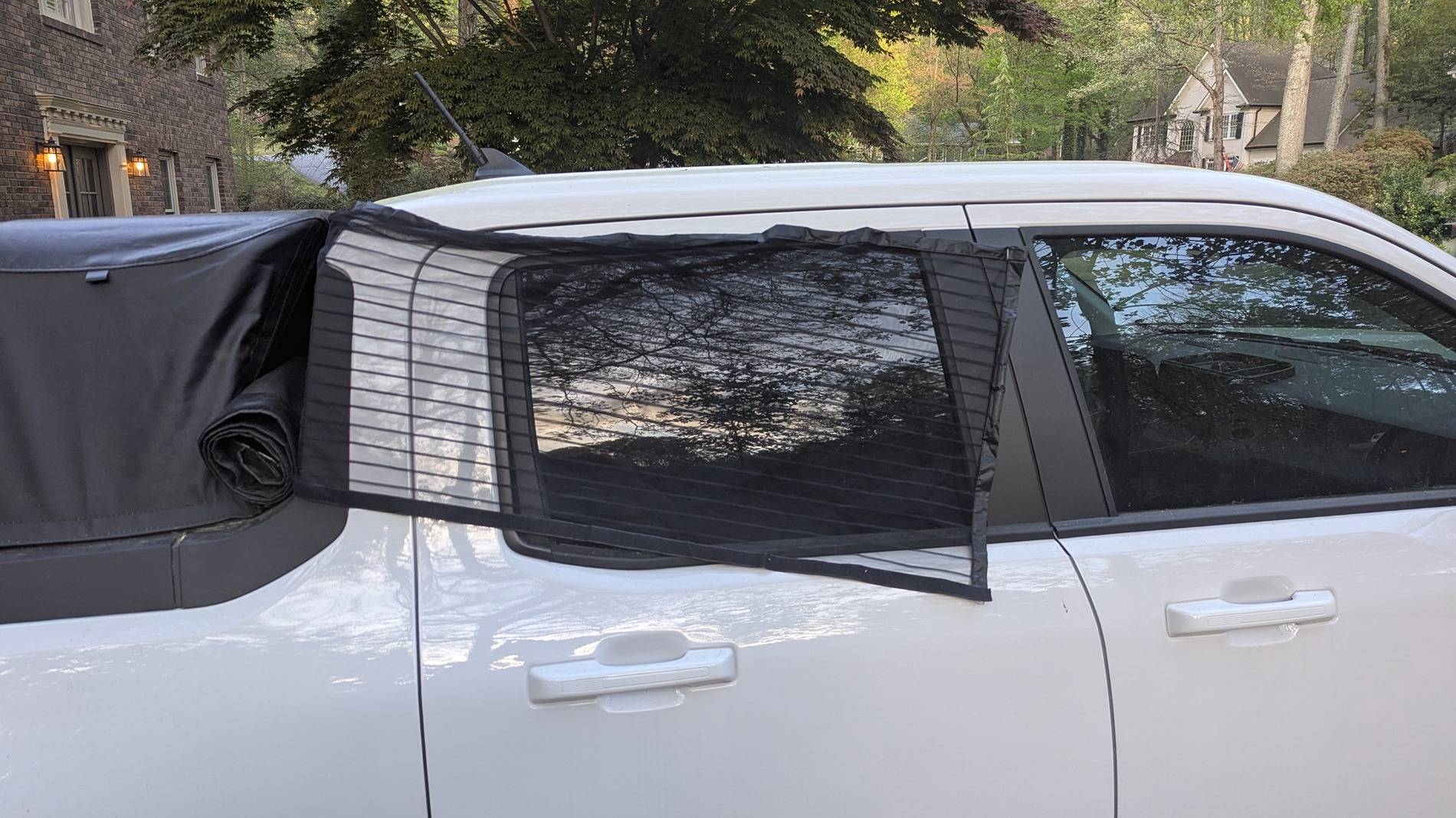 Ford Maverick cheap ass bug netting for cabin PXL_20250405_233104904