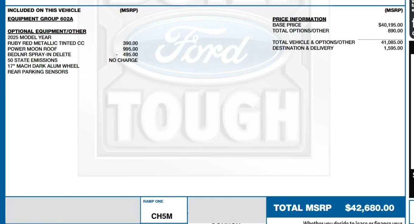 Ford Maverick Maverick Tremor & Ford Employee Discount Pricing Screenshot 2025-04-05 190218