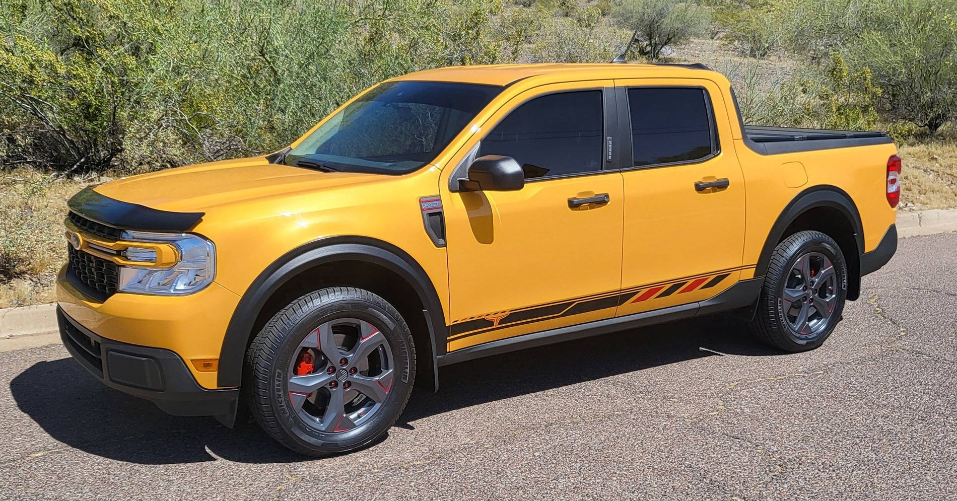 Ford Maverick Finally OEM size tires with raised white letters (by Continental) 20240507_143344