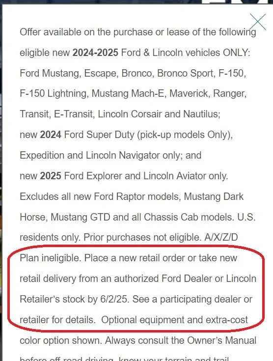 Ford Maverick Price sheet for Employee Pricing? Screenshot 2025-04-08 133731