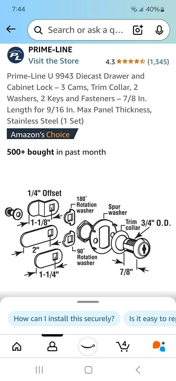 Ford Maverick Simple Cabinet lock for the Bed Cubby thumbnail (19)