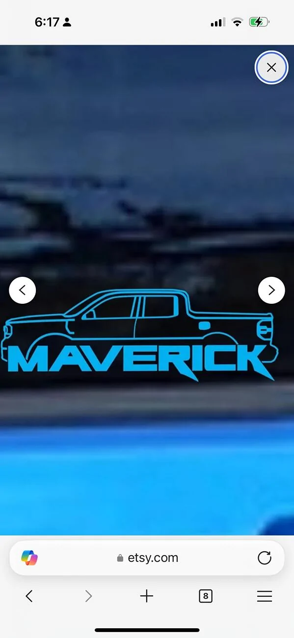 Ford Maverick Stylized Maverick Silhouette Logo / Sticker? IMG_2431