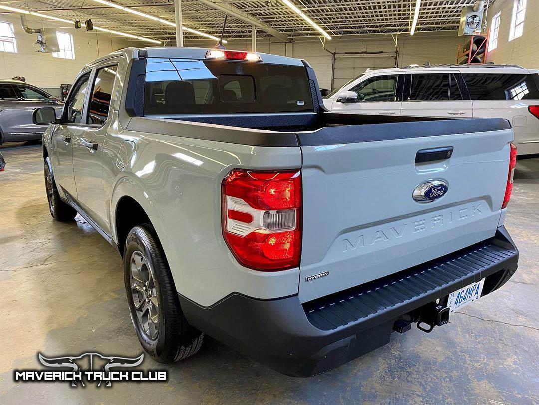 Ford Maverick Pics: Cactus Gray Maverick Lariat & XLT Hybrid w/ Spray Bed Liner and Bed Extender Cactus Gray 2022 Ford Maverick XLT Hybrid