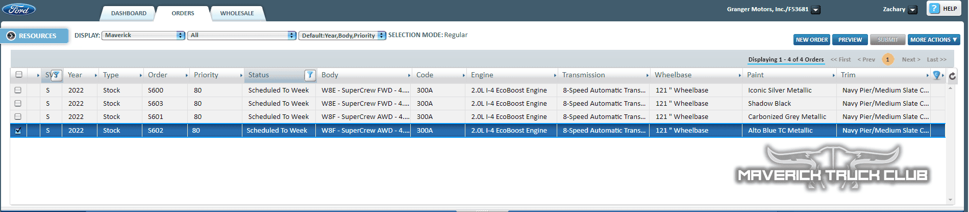 Ford Maverick 7/23 - Maverick Scheduling Update - No retail orders, but stock orders are scheduling 2022 Ford Maverick production scheduling.PNG