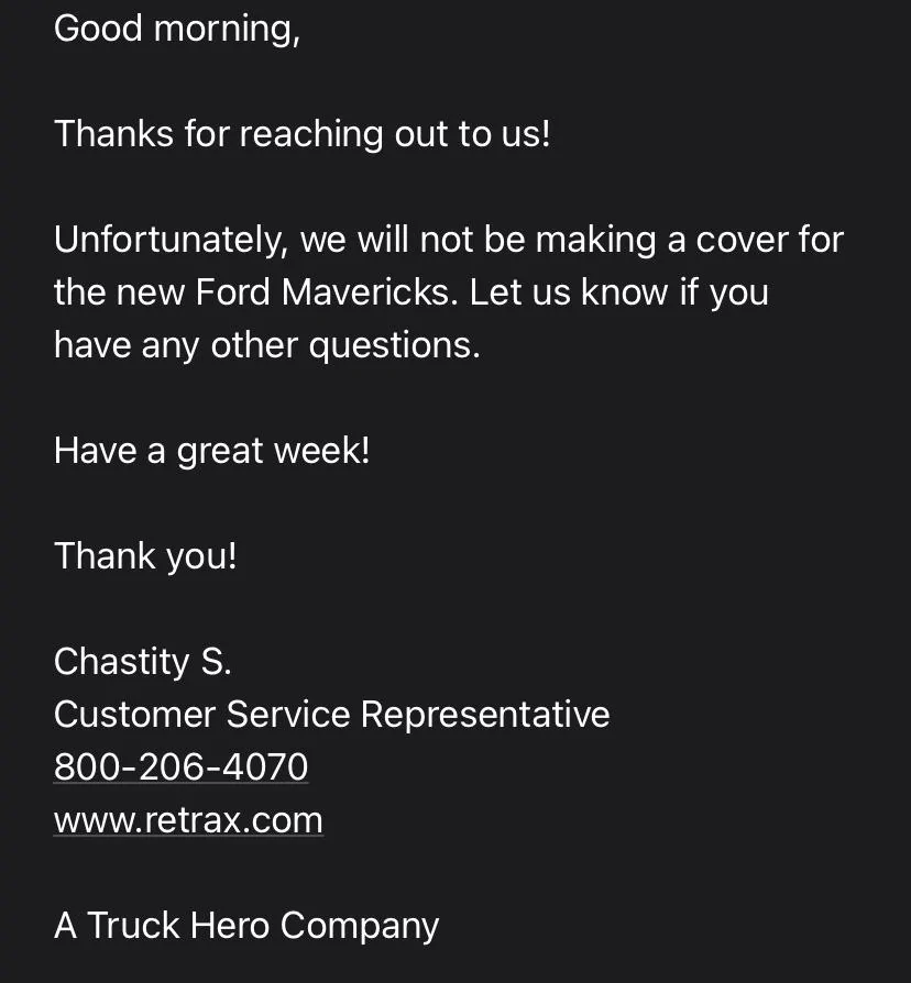 Ford Maverick Update: Retrax Confirms Maverick Tonneau Cover Coming 7F5C64F4-B8A8-4912-9CED-46871BC71358