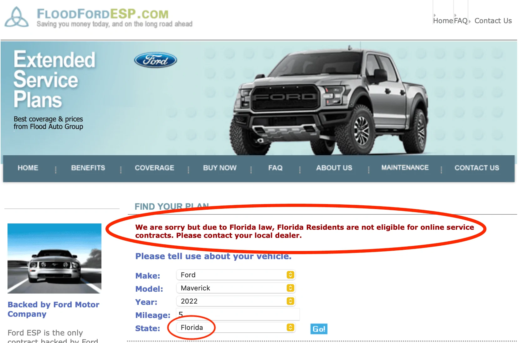 Ford Maverick Ford Protect Extended Service Plans Screen Shot 2021-07-29 at 19.58.39