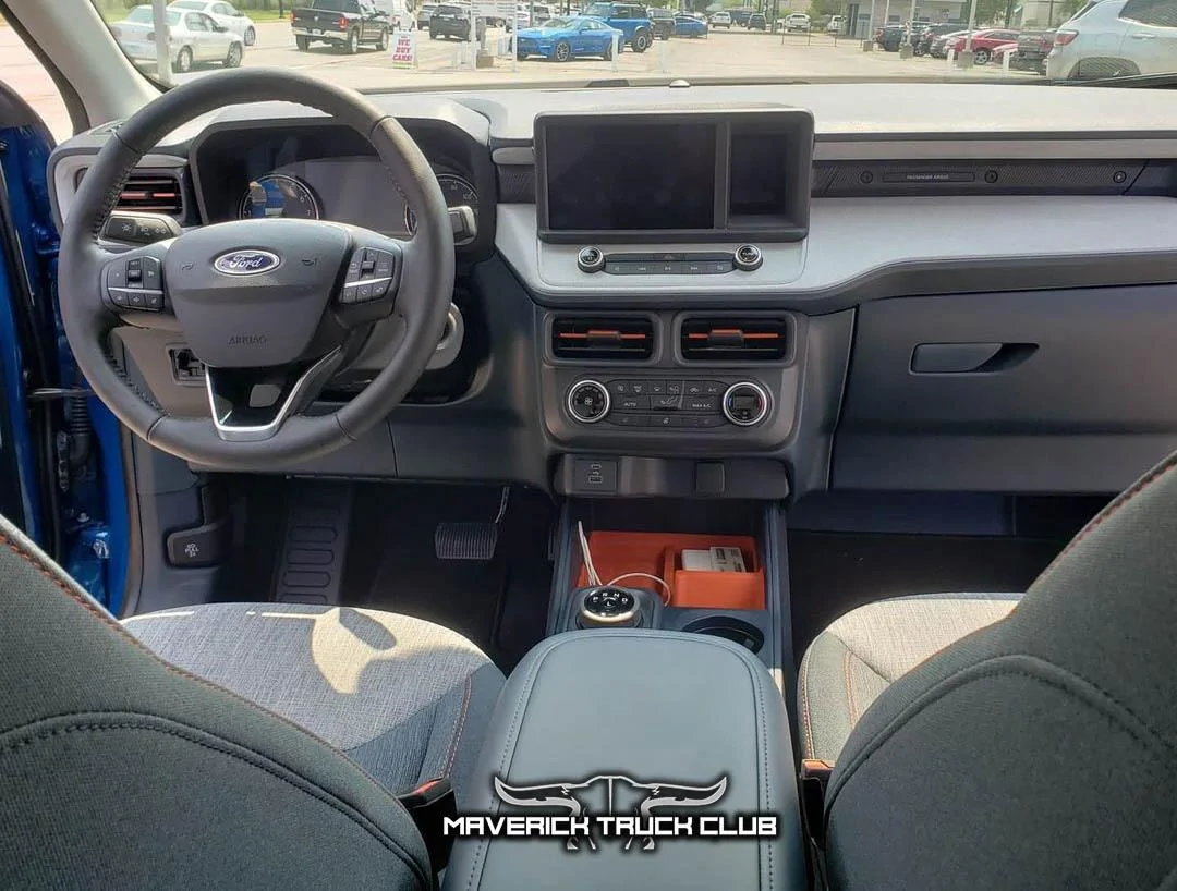 Ford Maverick Velocity Blue Maverick XLT FX4 - Best Look Yet Velocity Blue 2022 Maverick XLT FX4 exterior interior 2