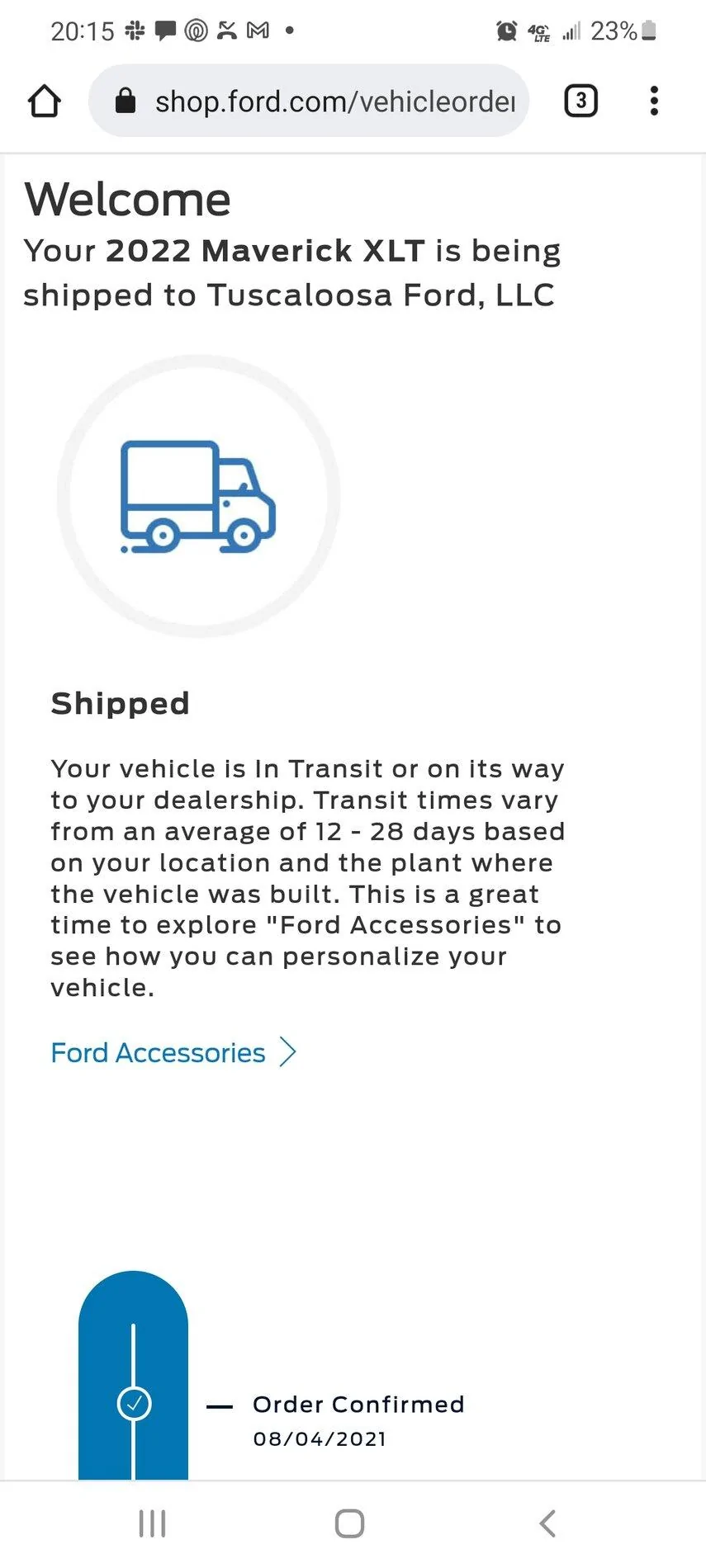 Ford Maverick Hybrid Maverick has shipped !!! 🙌 Screenshot_20211130-201531_Chrom