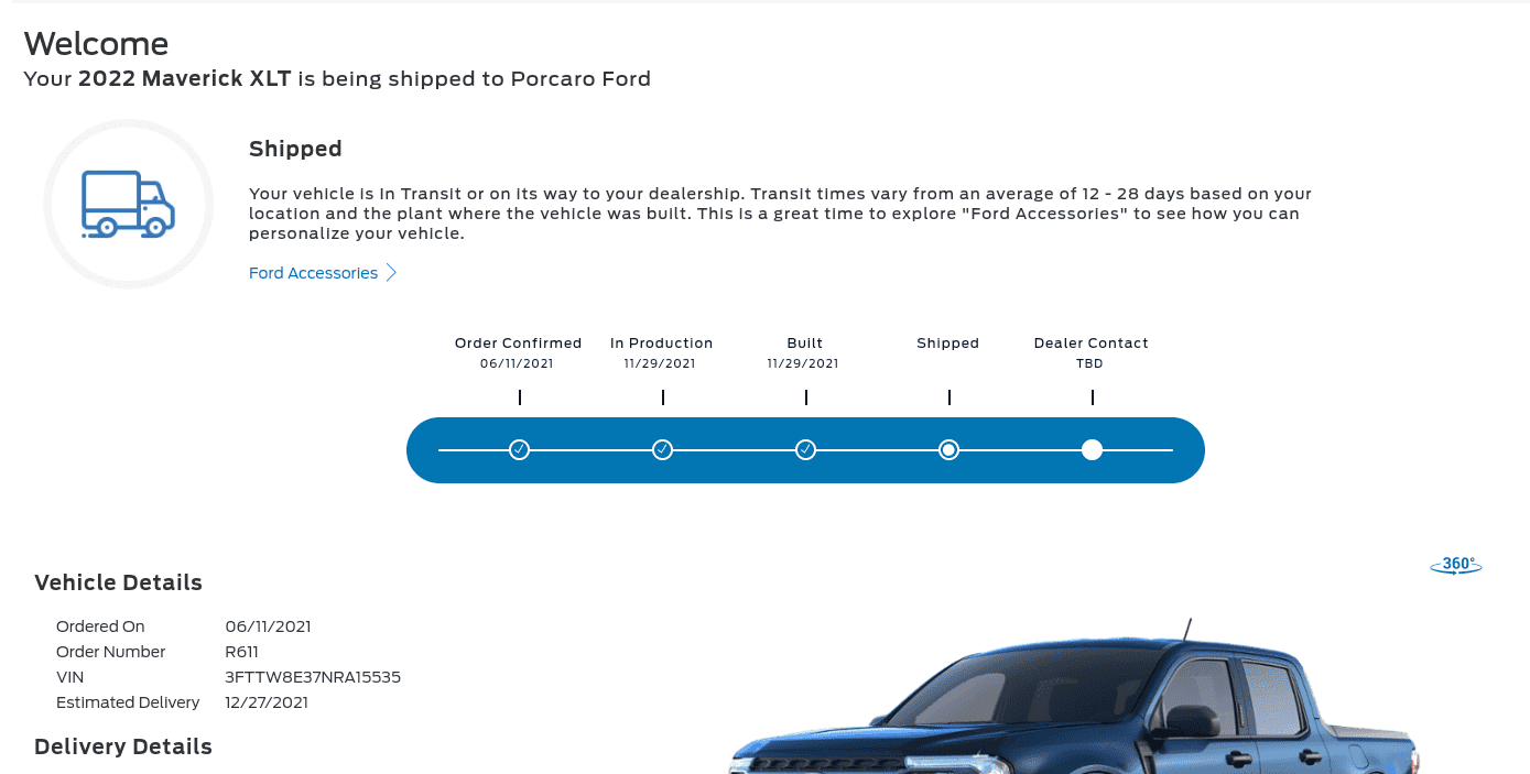 Ford Maverick Hybrid Maverick has shipped !!! 🙌 Screenshot_2021-12-01-08-17-12-1