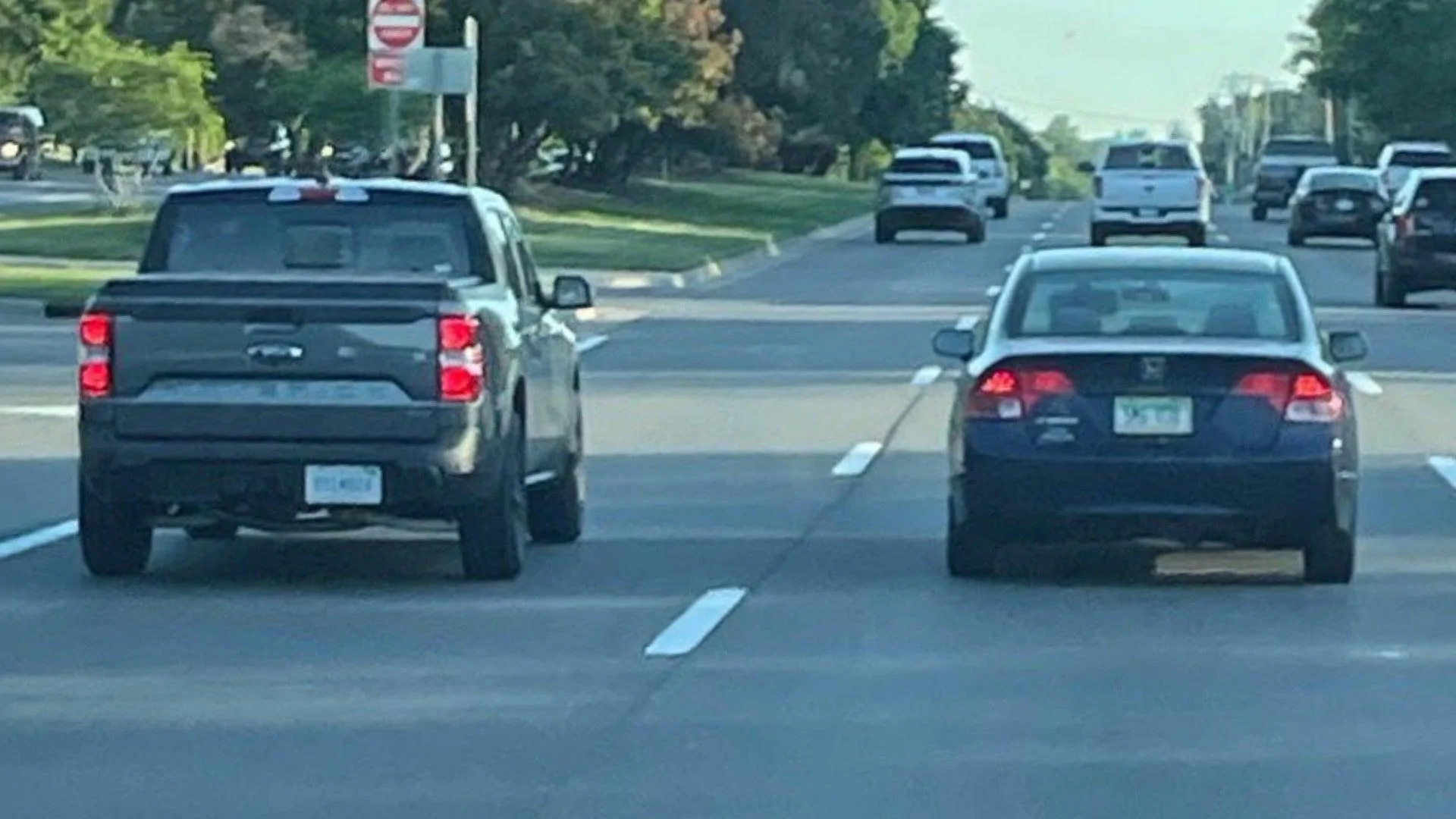 Ford Maverick Spotted: Ford Maverick size comparison to a Honda Civic tiny-maverick-lead