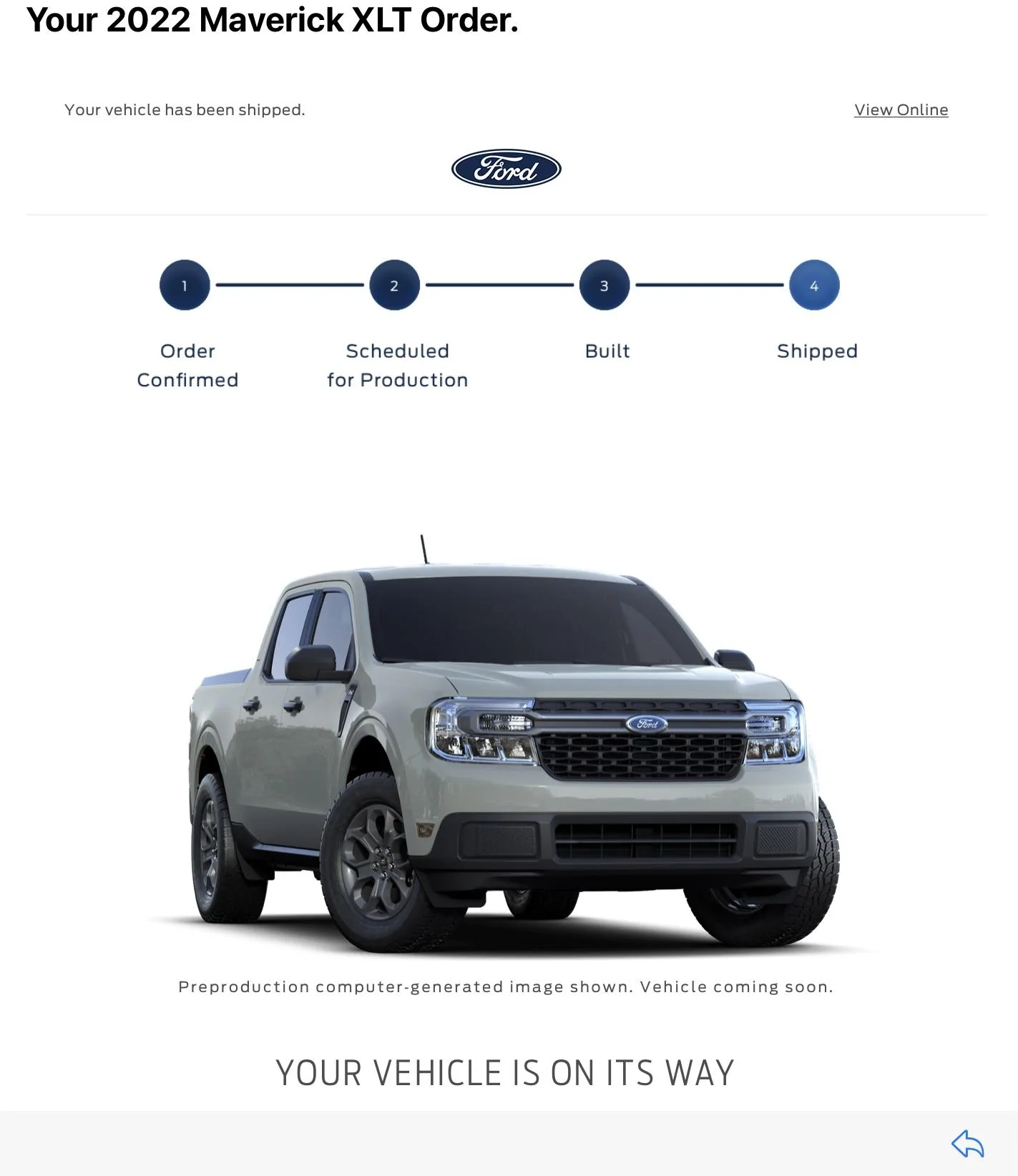 Ford Maverick Hybrid Maverick has shipped !!! 🙌 F5C34937-F4DA-4075-9F44-B3CE9D7EF56C