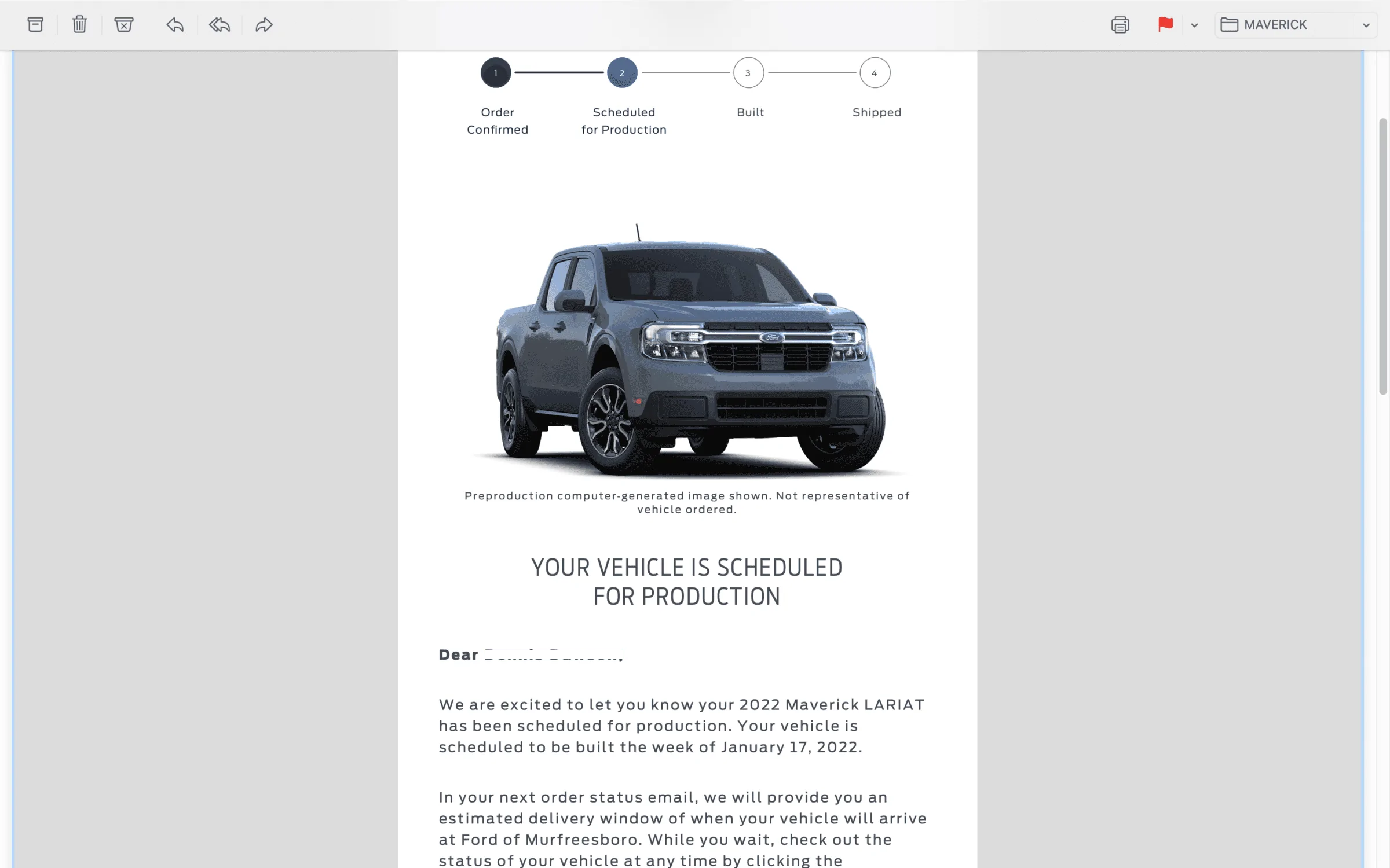 Ford Maverick 📣 12/2 Scheduling Email Received Group [Emails Arriving!!] Lariet