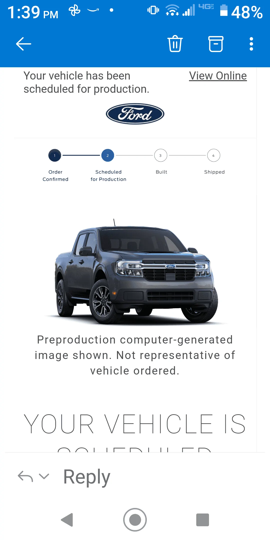 Ford Maverick 📣 12/2 Scheduling Email Received Group [Emails Arriving!!] Screenshot_20211202-133918