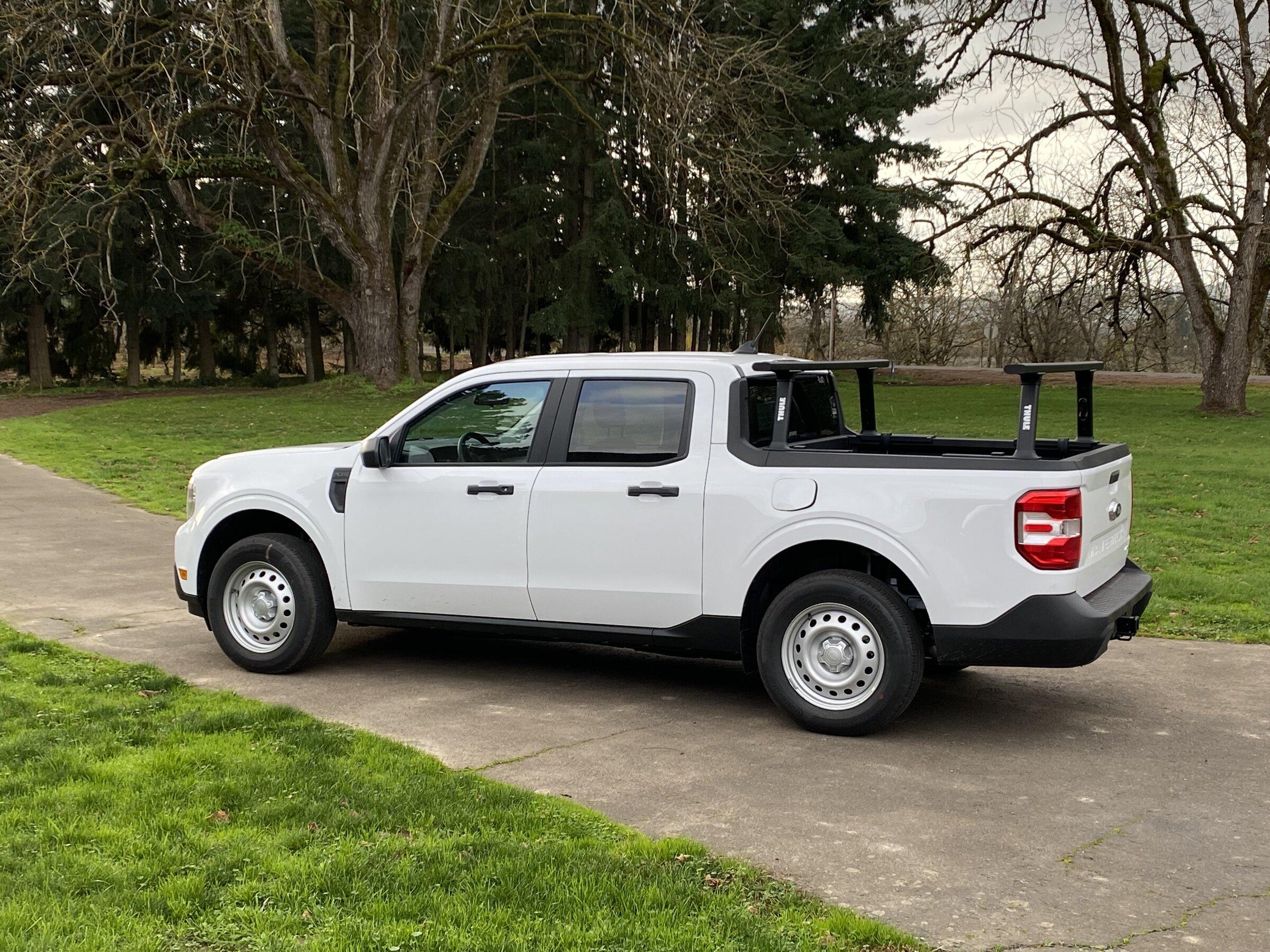 Ford Maverick Thule XSporter Mid Pro Bed Rack is a great fit on 2022 Maverick! IMG_9654