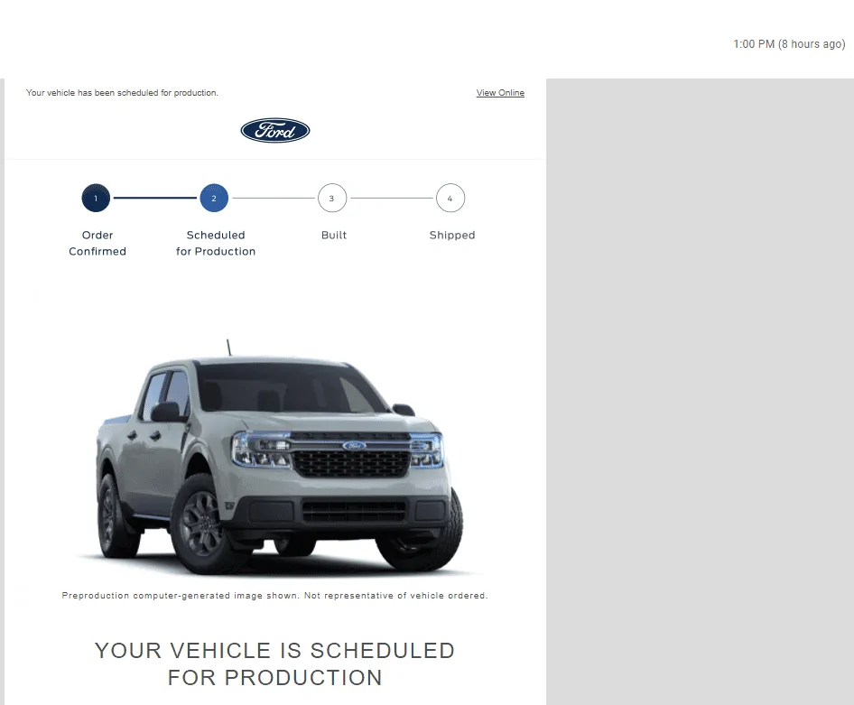 Ford Maverick 📣 12/2 Scheduling Email Received Group [Emails Arriving!!] Maverick Scheduling