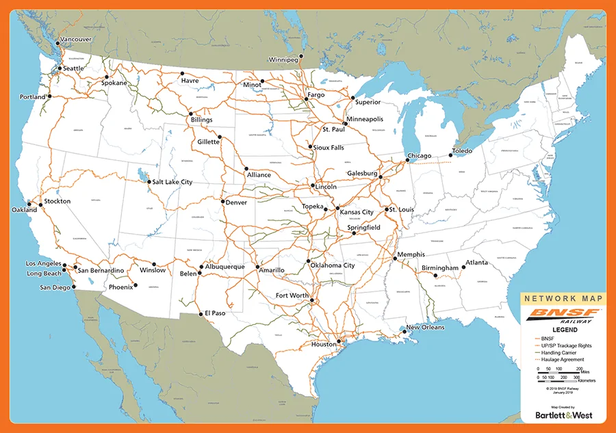 Ford Maverick Map of Union Pacific rails bnsf-corp-comm-10-k-ma
