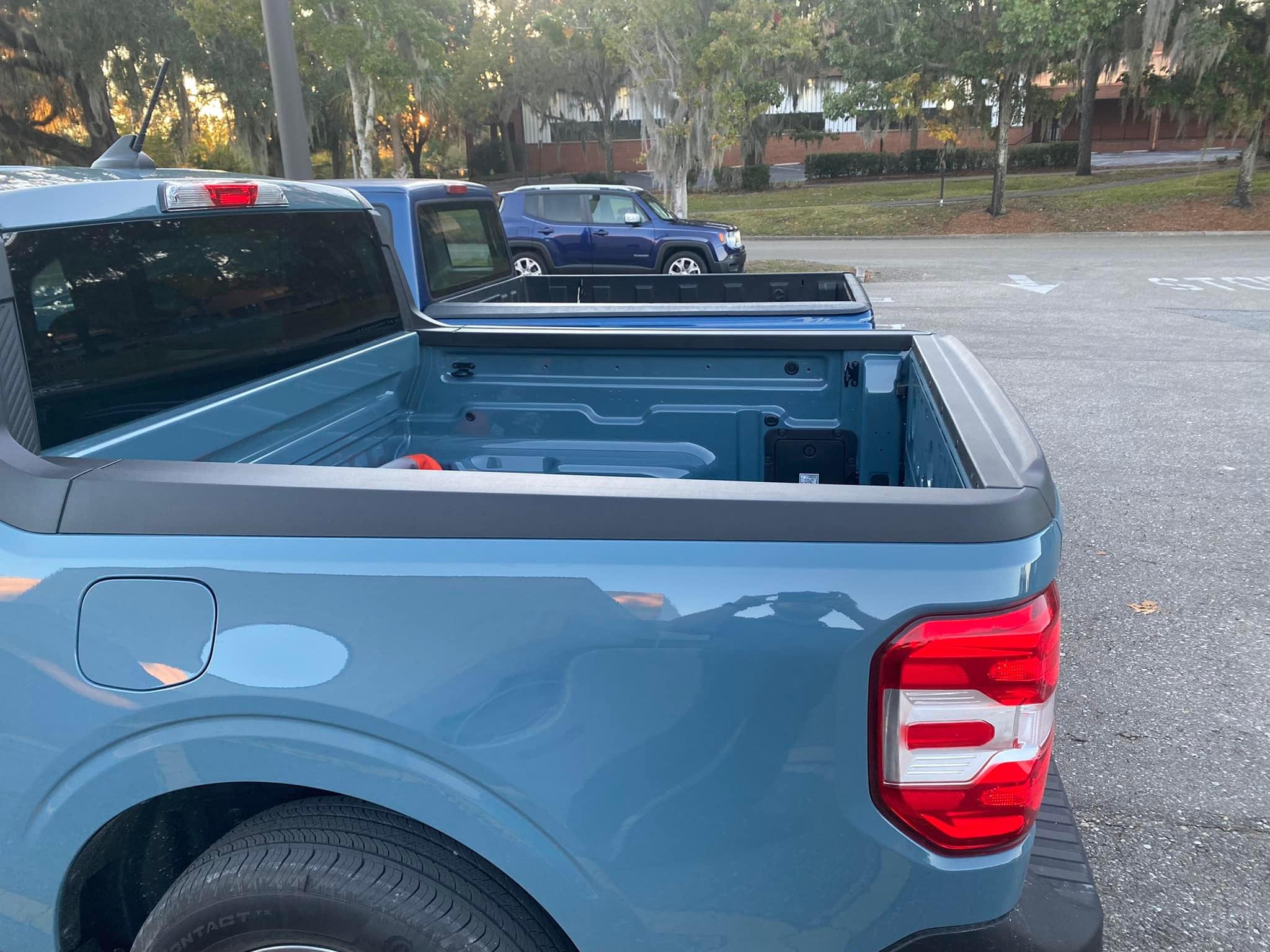 Ford Maverick Maverick poses with spiritual predecessor 2000 Ford Ranger 257939170_10226130871400290_1495028372951478438_n