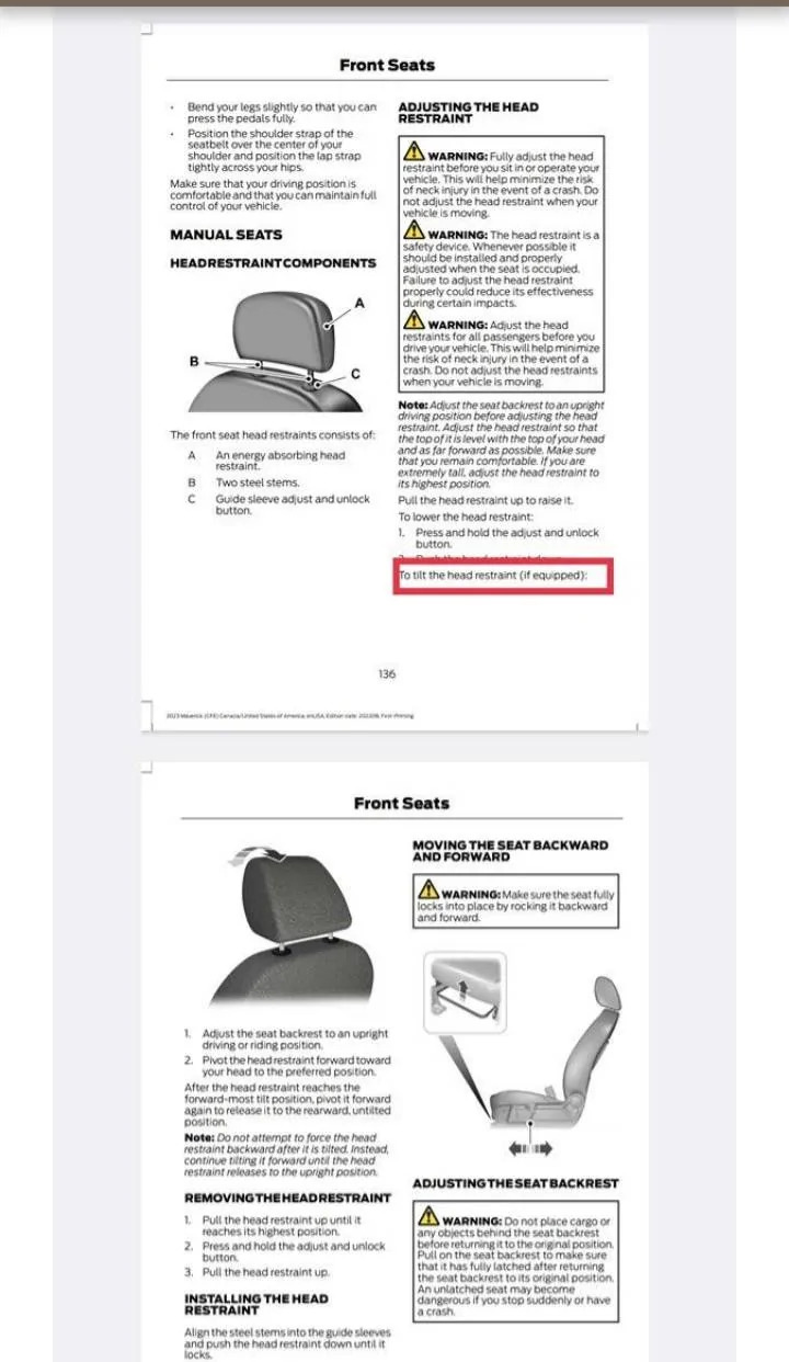 Ford Maverick Lariat Headrest Question 20250411_081508