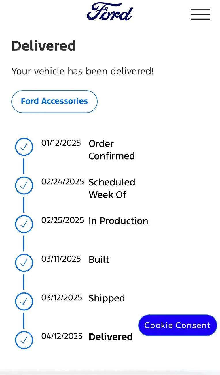Ford Maverick Canada order to delivery IMG_1764