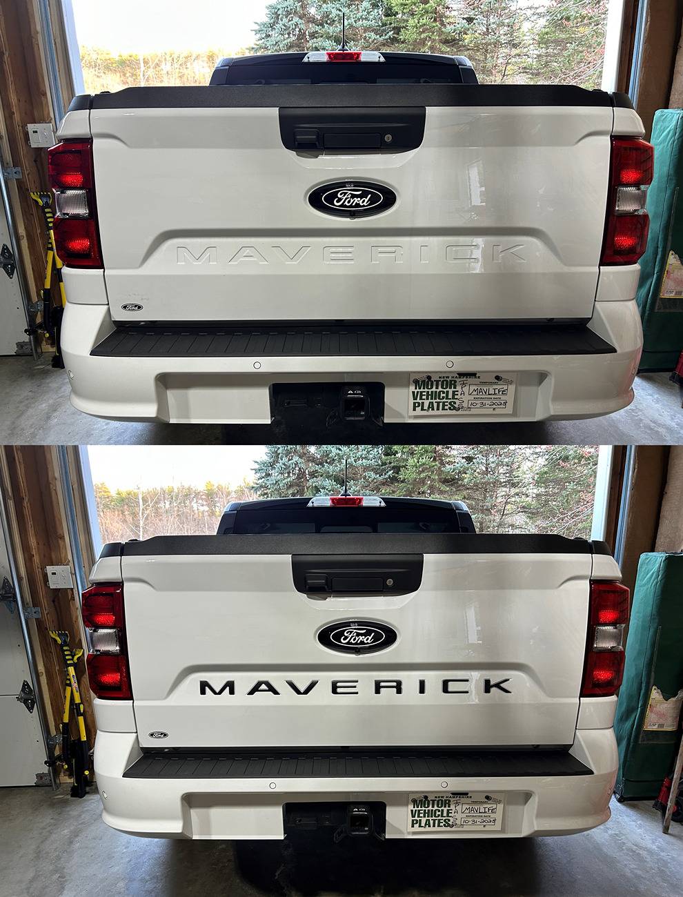 Ford Maverick OXFORD WHITE Maverick Photos Thread Ford Maverick Tailgate Lettering Before and After