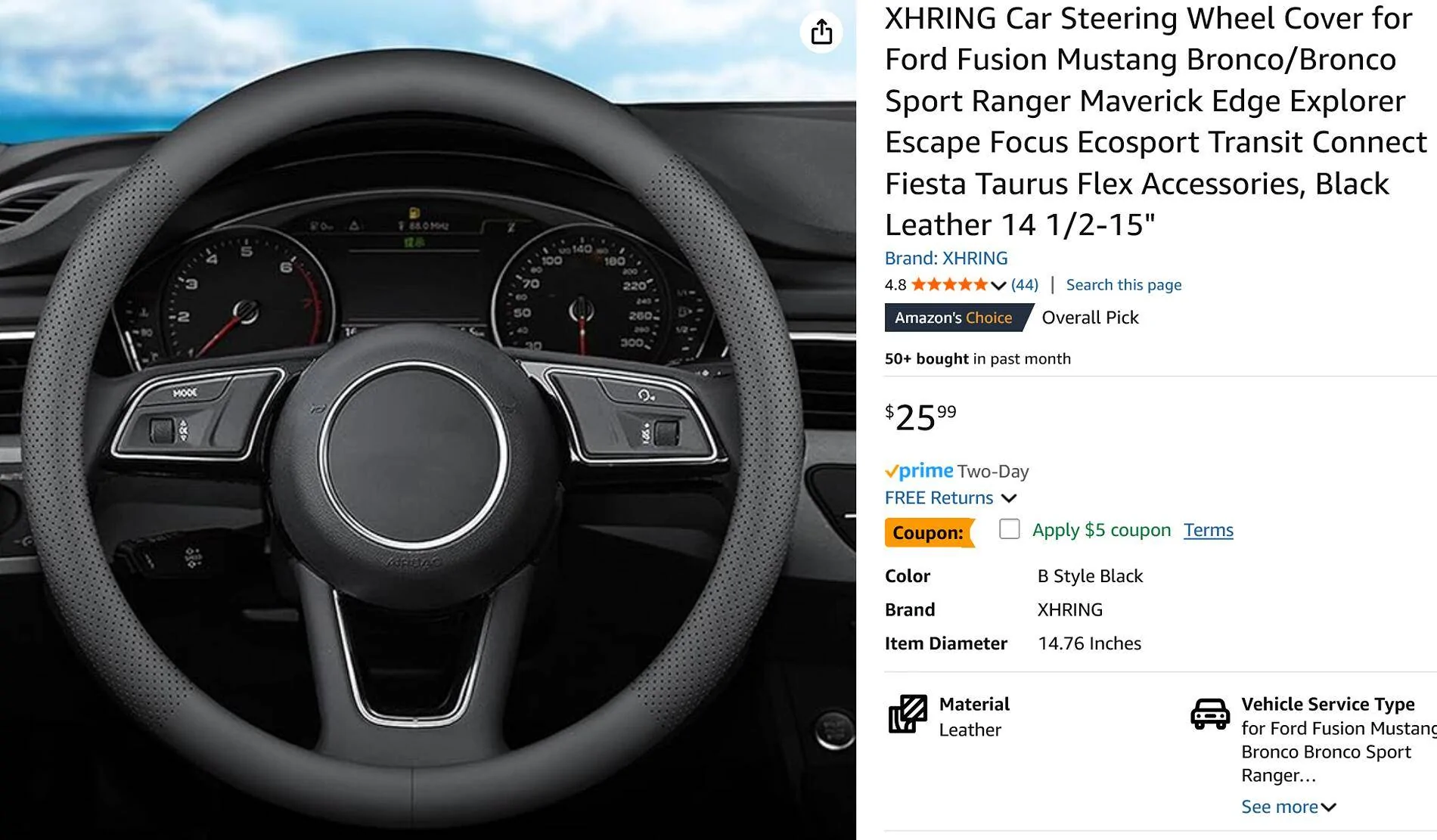 Ford Maverick Suggestion,  Keep Your Steelies Screenshot 2025-04-15 at 19-55-14 Amazon.com XHRING Car Steering Wheel Cover for Ford Fusion 