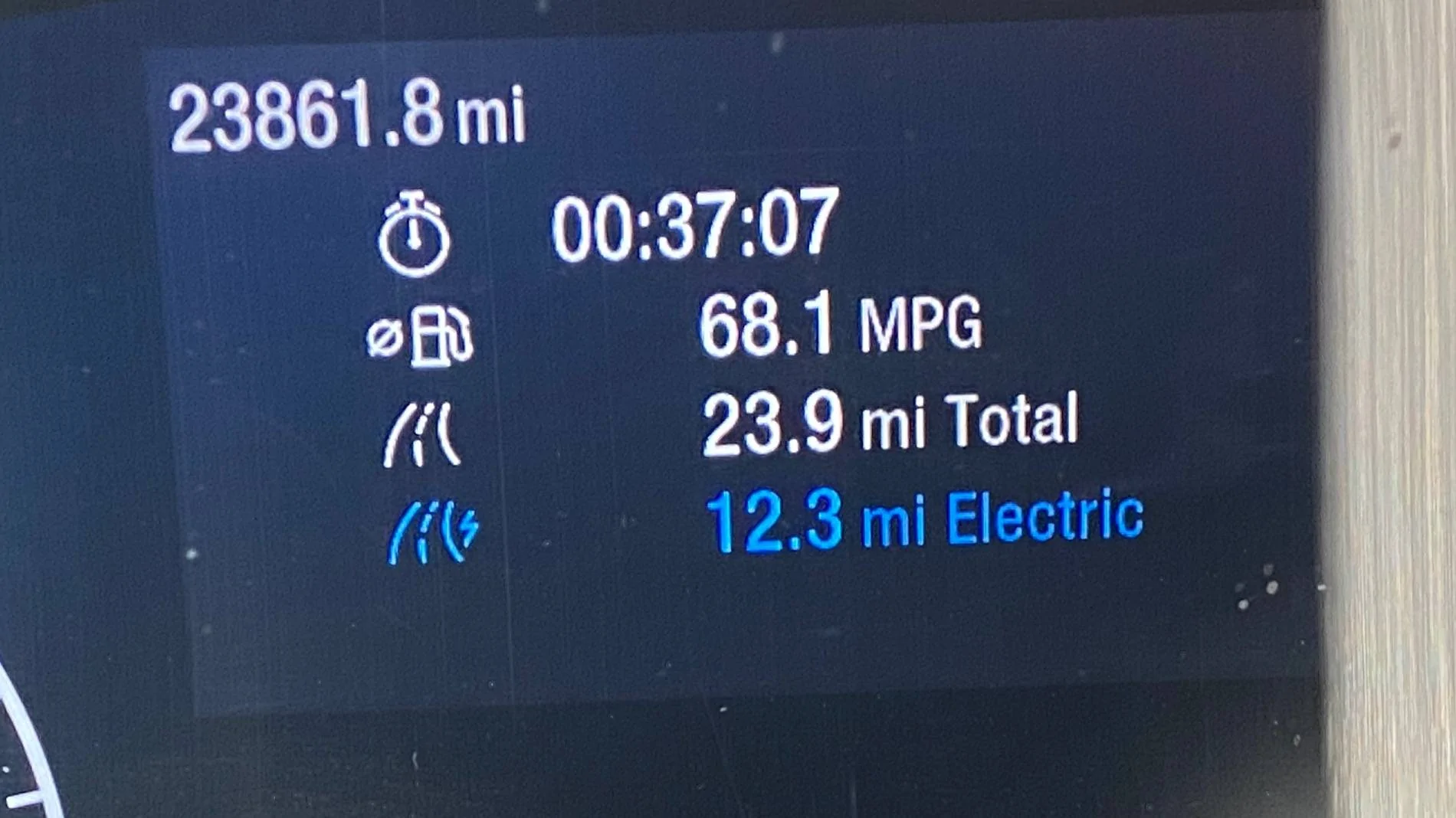Ford Maverick Hybrid fuel mpg IMG_0371