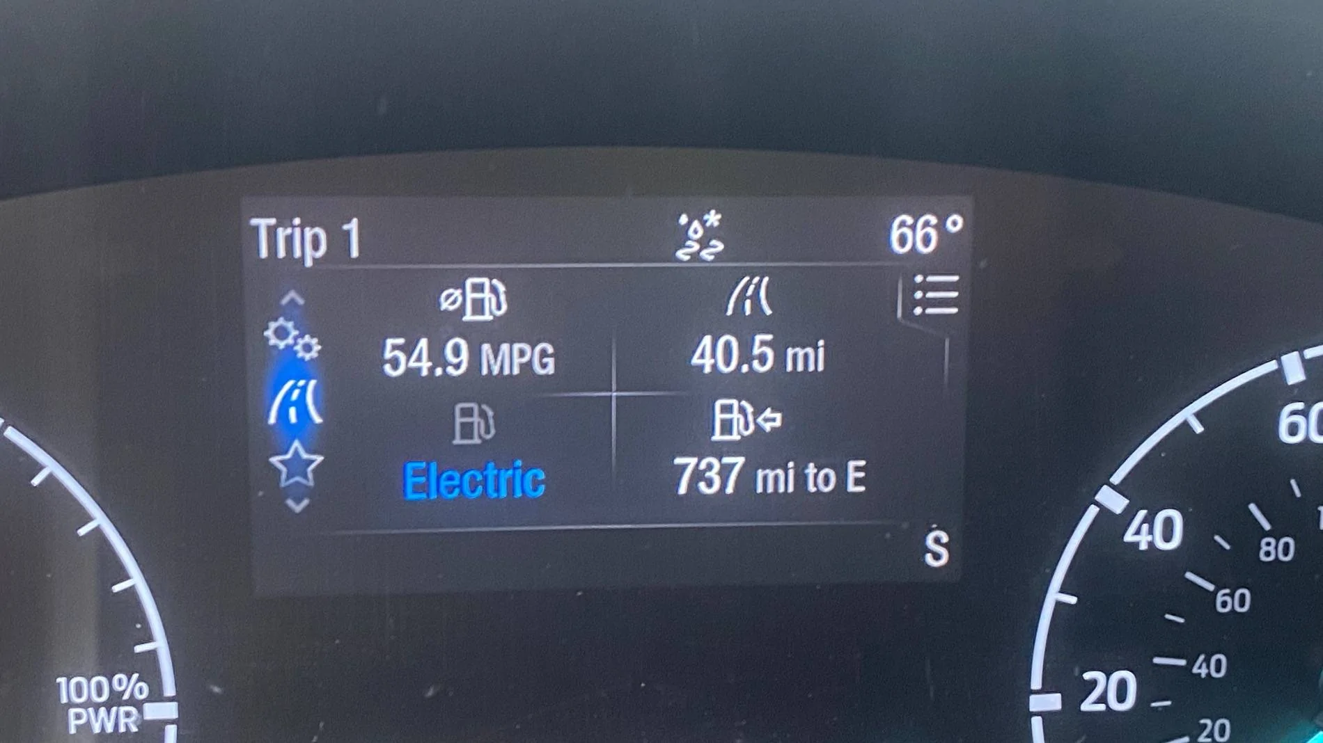 Ford Maverick Hybrid fuel mpg IMG_0244