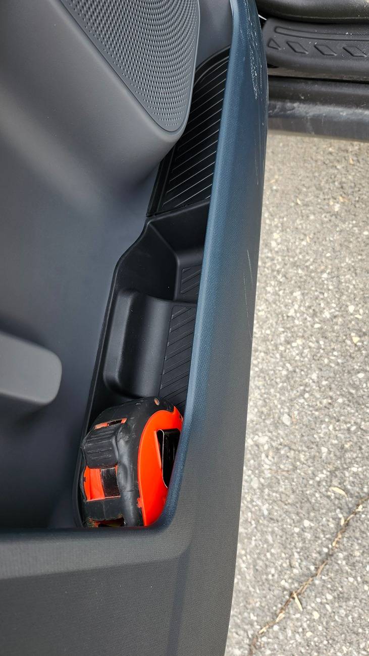 Ford Maverick Installed review: Mabett side door storage trays and head rest hooks 20250416_163502