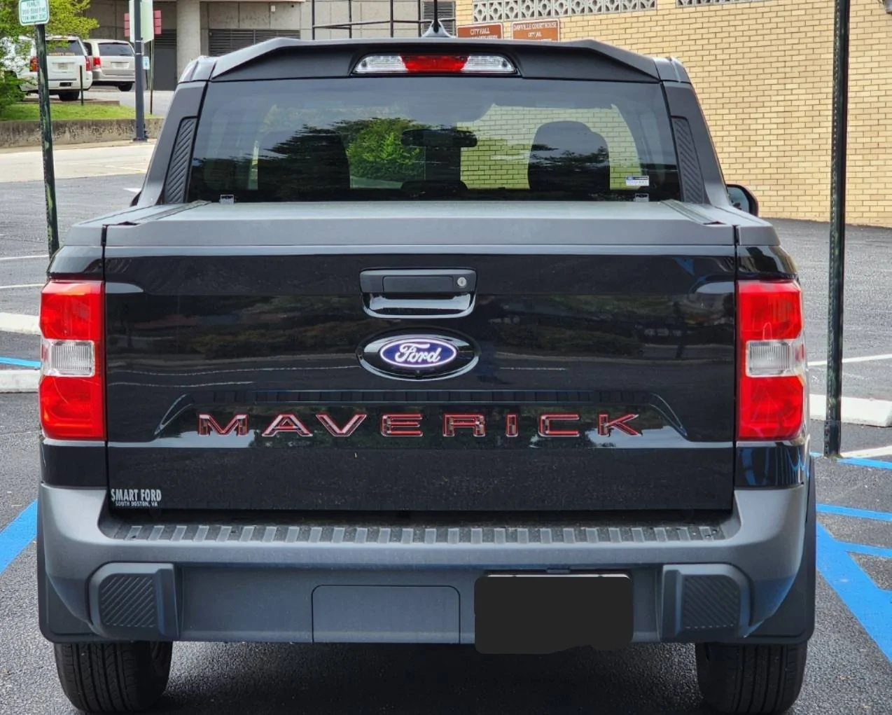 Ford Maverick AWD HYBRID emblem placement? 1000010536