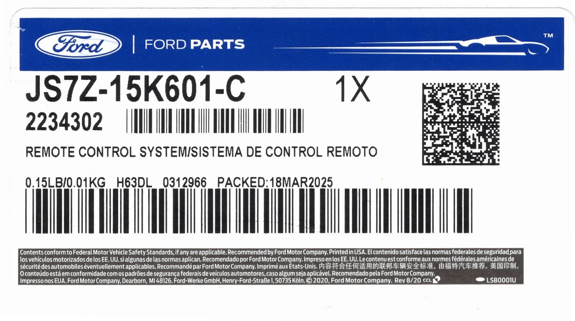 Ford Maverick Ford remote start FOB JS7Z-15K601-C problem 1745023436184-l9