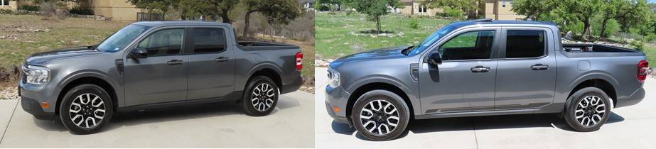Ford Maverick My Blackout Treatment Side Compare