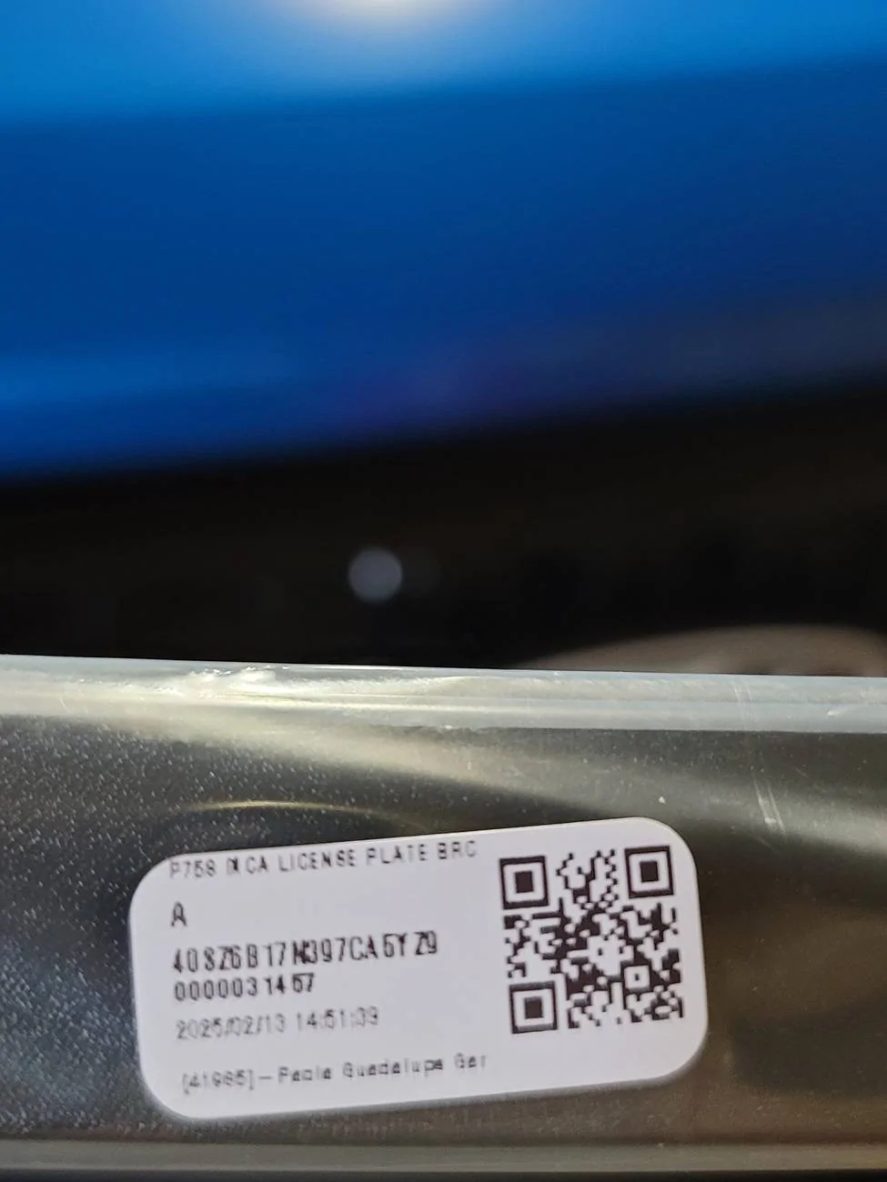 Ford Maverick Front License Plate Bracket 20250420_100605