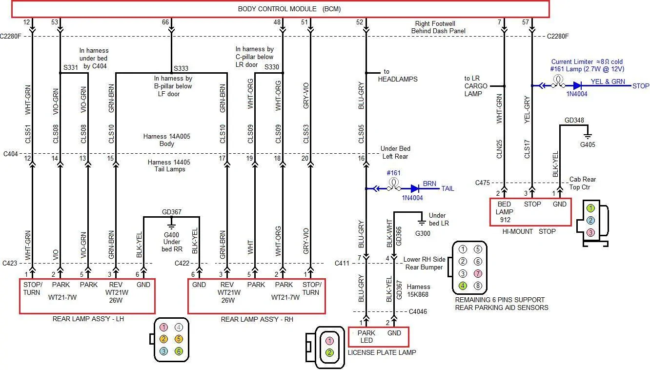 Ford Maverick Question: What gauge wiring is the tail light assembly? ST