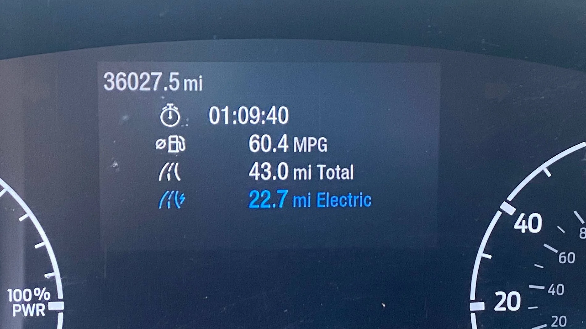 Ford Maverick Hybrid fuel mpg IMG_3247