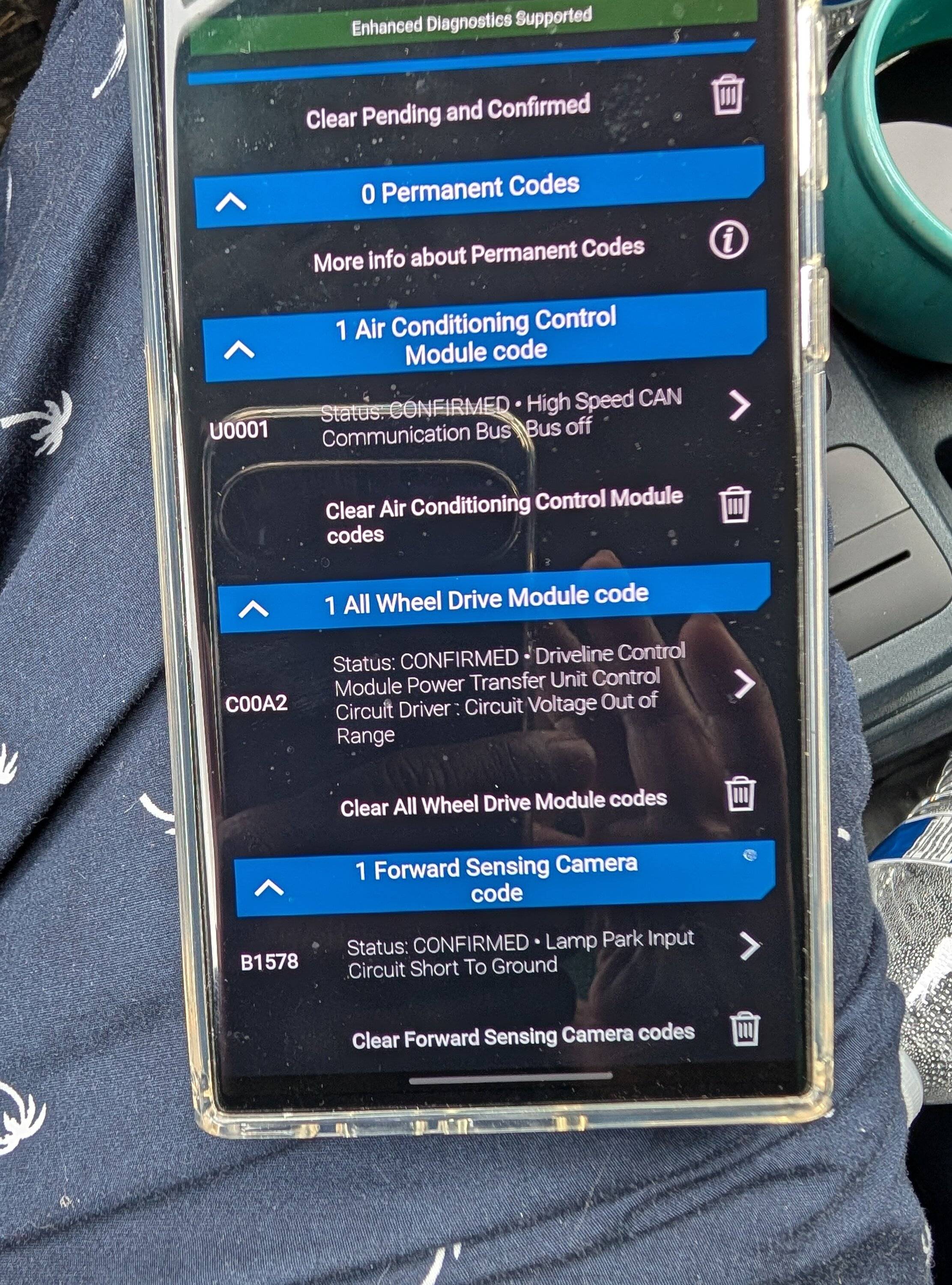 Ford Maverick 3 codes at 990 miles PXL_20250421_124818031