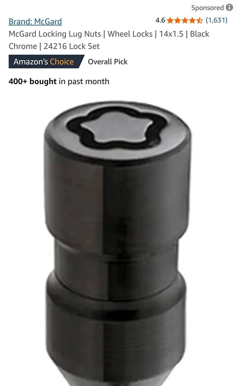 Ford Maverick Locking Lug Nuts? HELP needed please. 1000010694