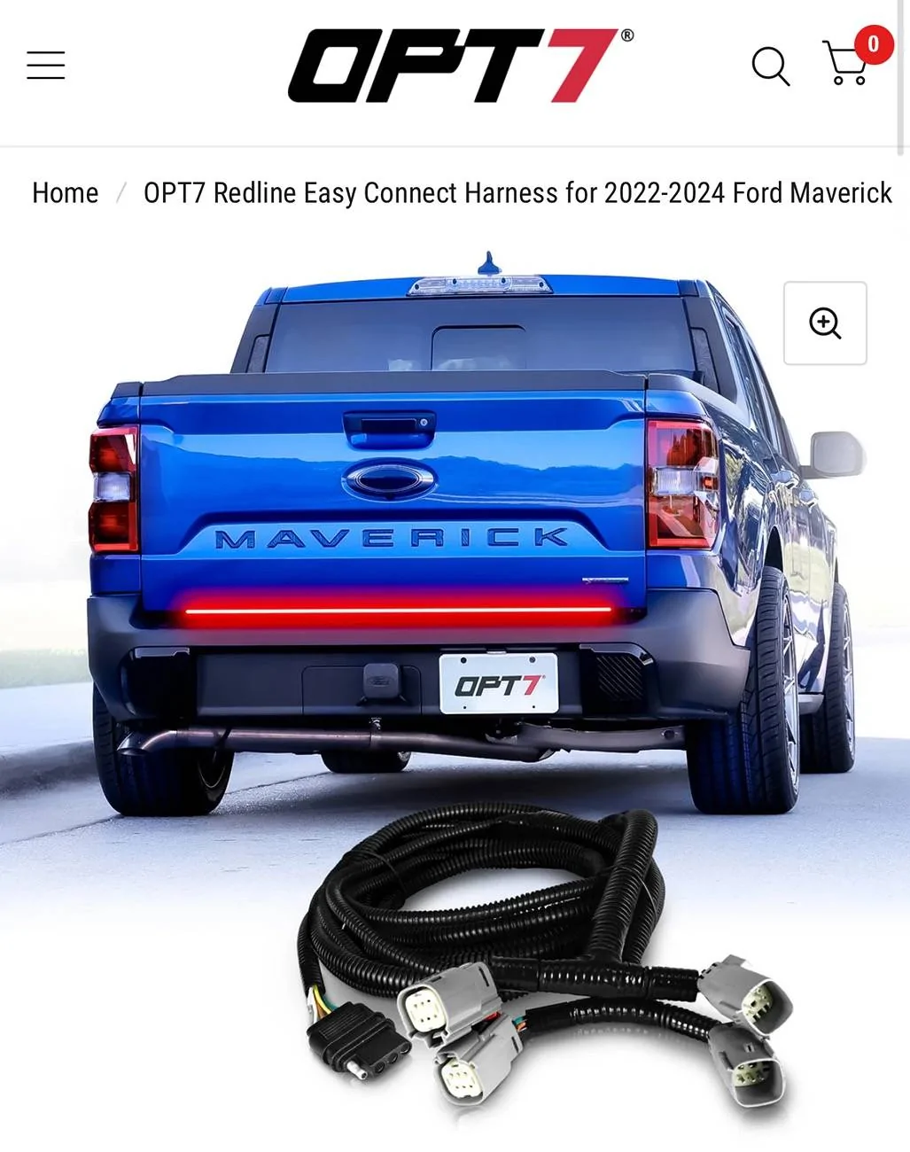 Ford Maverick Nilight plugged in to hitch receiver 2025 Maverick IMG_0428