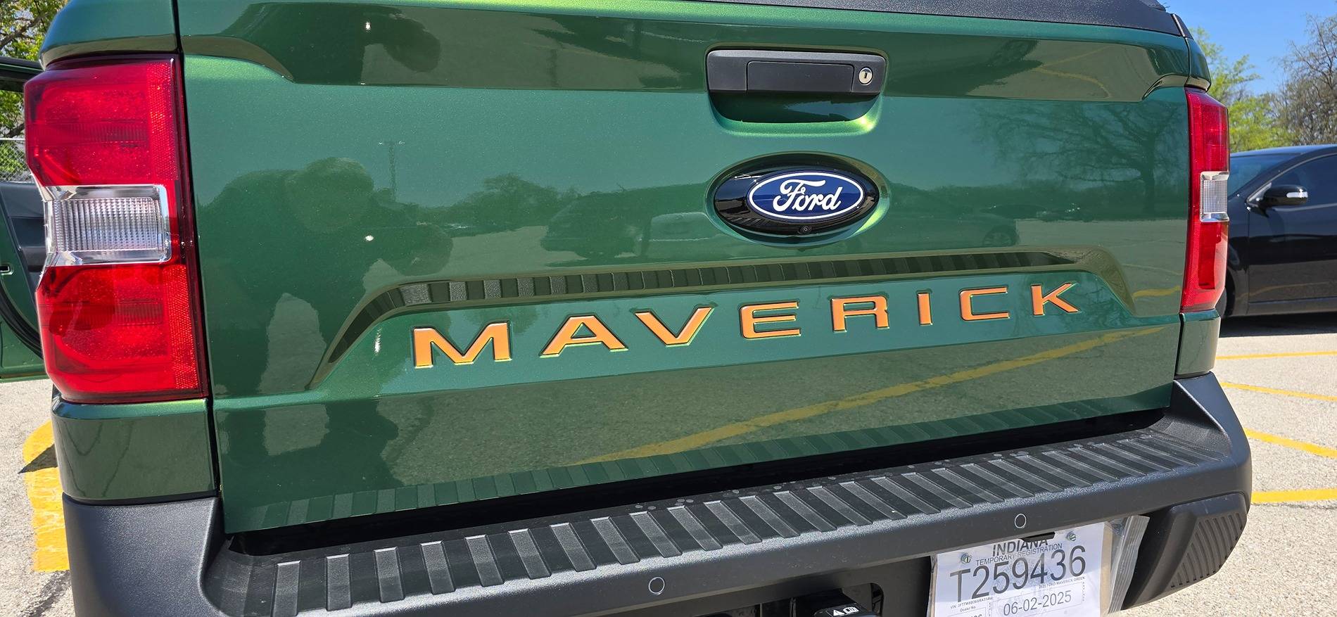 Ford Maverick Eruption Green Tailgate Lettering Color Choices 20250427_132022