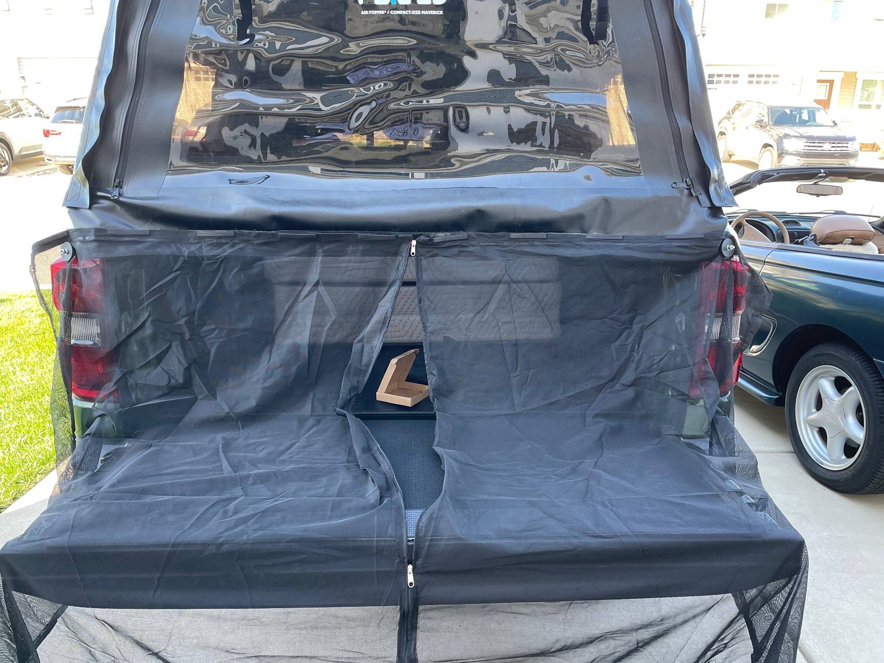 Ford Maverick Air Topper hack to close off tailgate. 1745876288225-ir