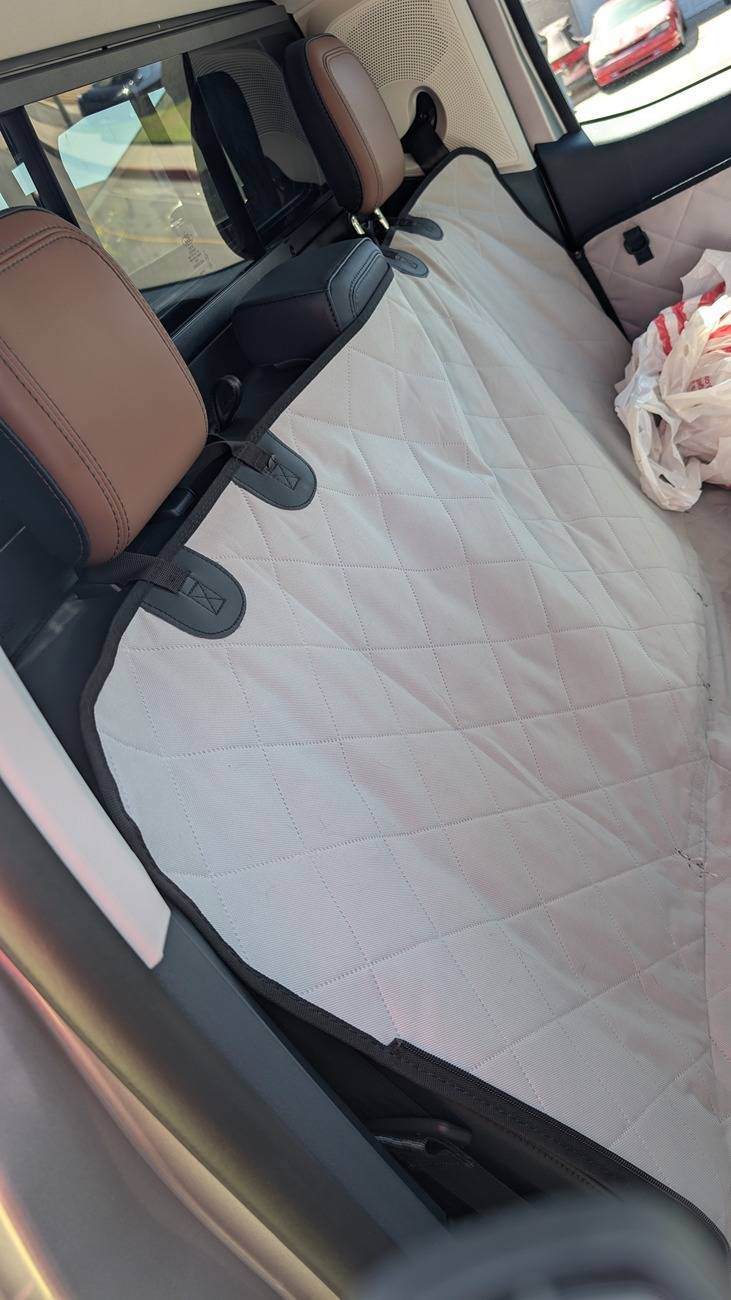 Ford Maverick Dog Cover for Rear Seat installed PXL_20250428_223903634
