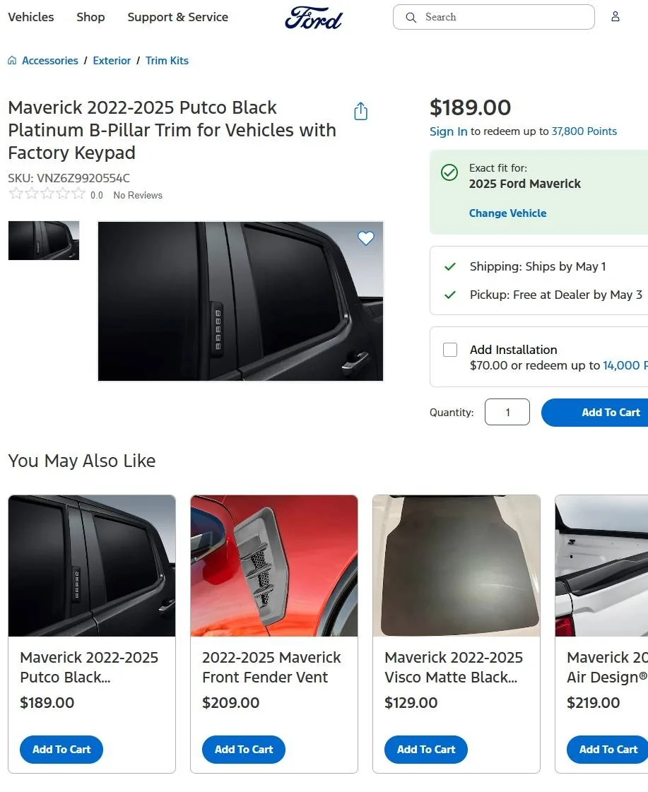 Ford Maverick Keypad for the 2025 Maverick Screenshot 2025-04-28 185053