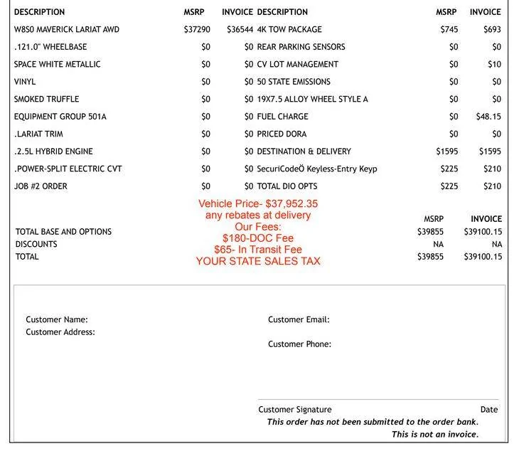 Ford Maverick Good deal? Ordering 25' LARIAT 1746027477451-u