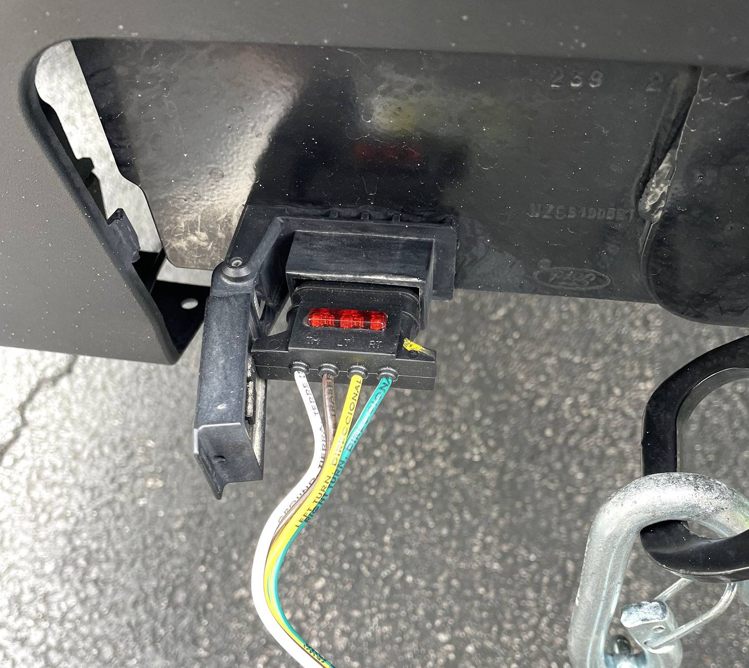 Ford Maverick 4-flat trailer connector hack IMG_1340