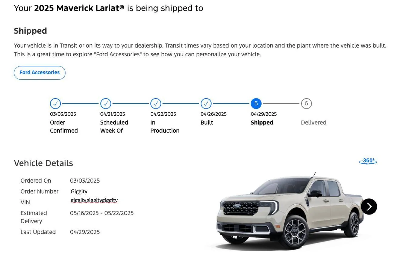 Ford Maverick What was/is your wait time for your order? 1746042214018-rk